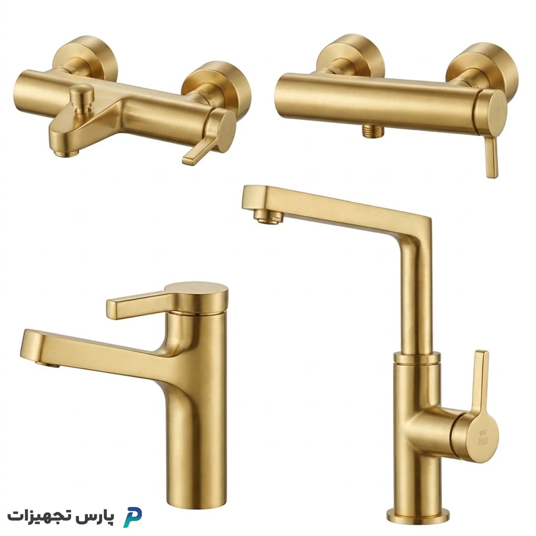 ست شیرآلات KWC مدل آوا طلامات