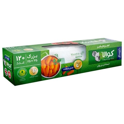 کیسه فریزر رول کریستال-25*35- جعبه 120 عددی کوالا