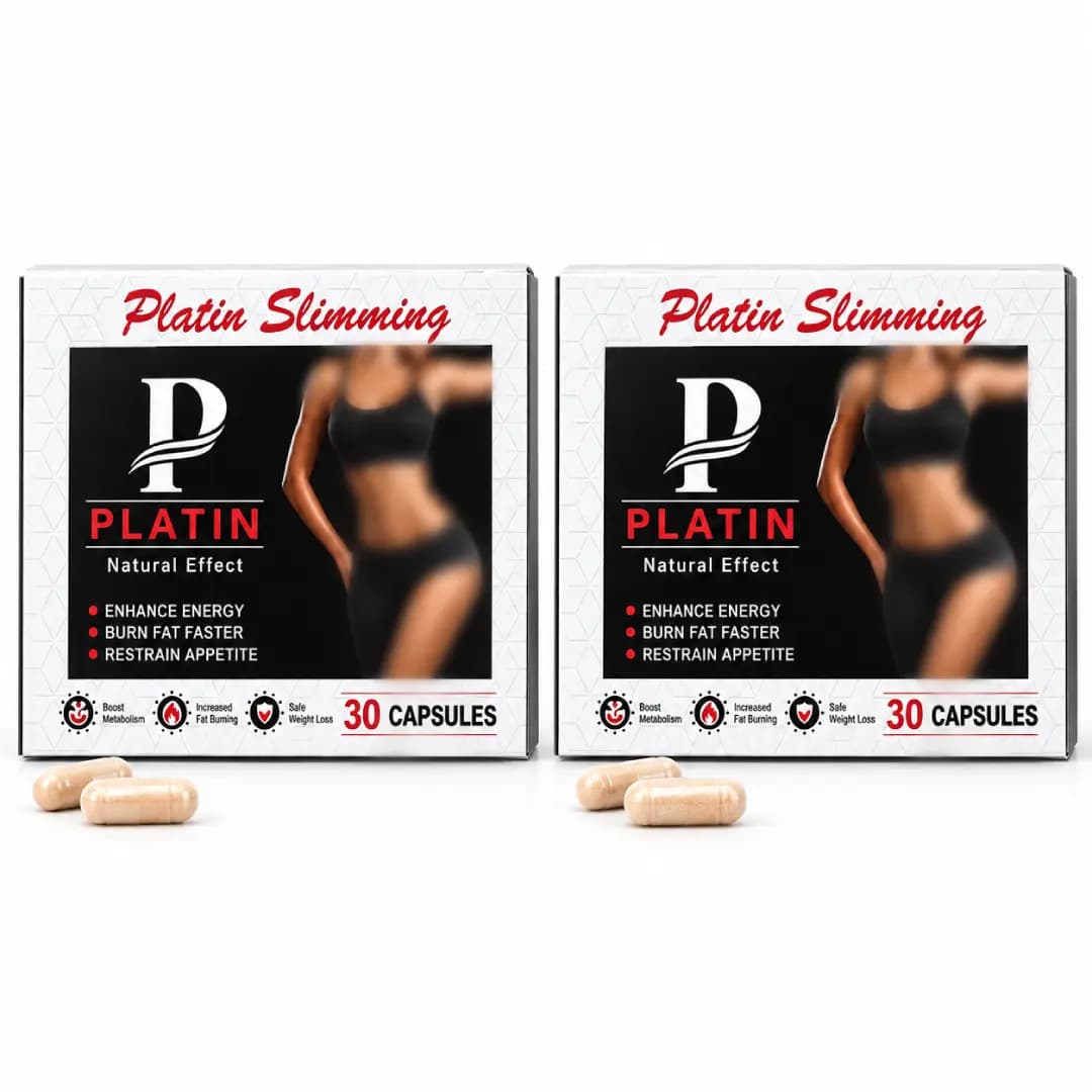 پک دو عددی قرص لاغری پلاتین اسلیم Platin Slimming مجموع ۶۰ کپسول