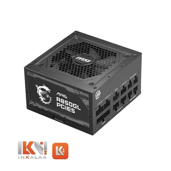 منبع تغذیه کامپیوتر استوک ام اس آی مدل MAG A850GL PCIE5 80 Plus Gold توان 850 وات — تصویر ۵
