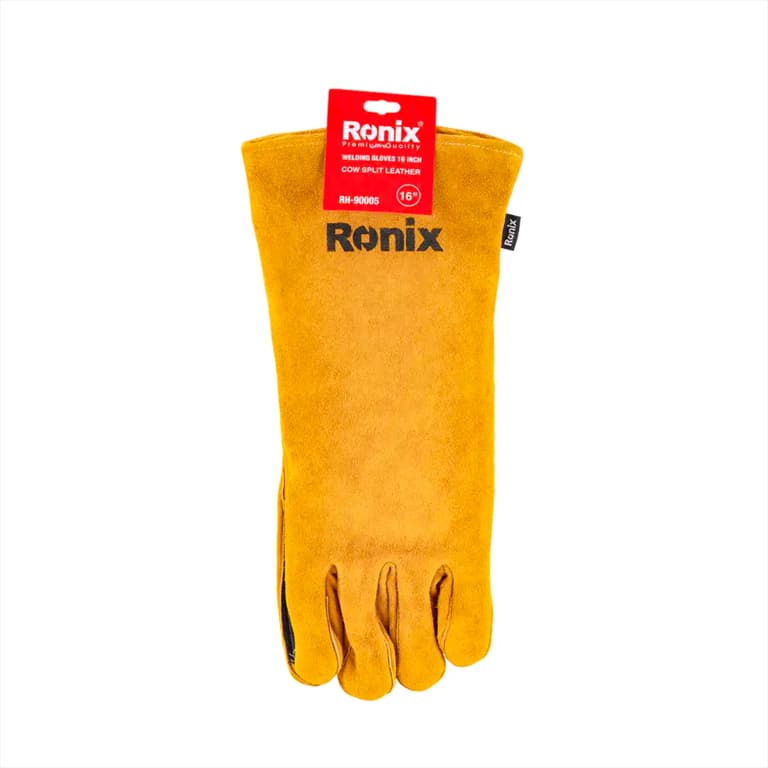 دستکش جوشکاری چرمی آستردار 16 اینچ رونیکس مدل RONIX RH-90005