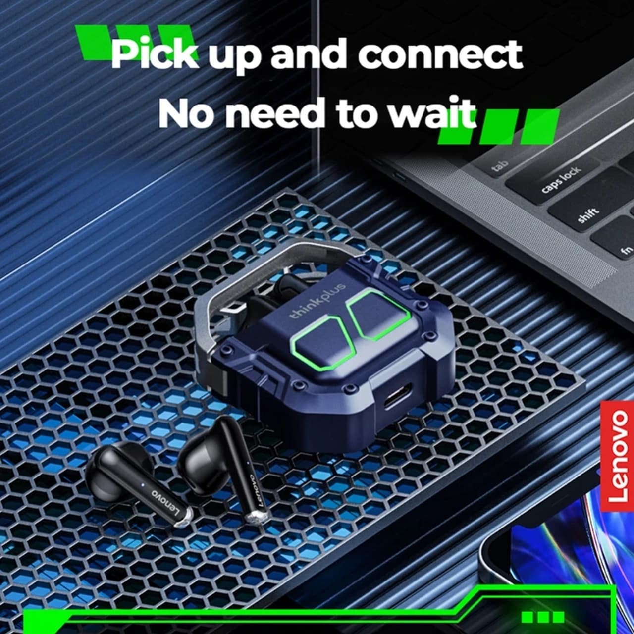 ایرفون بی سیم Lenovo مدل XT81 – سرمه ای مشکی – RH — تصویر ۶