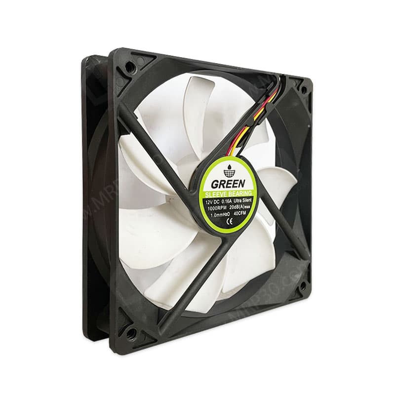 فن کیس کامپیوتر گرین GREEN Fan White استوک