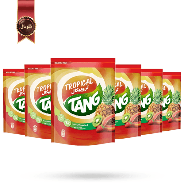 6 بسته پودر شربت تانج tang مدل میوه های گرمسیری tropical وزن 375 گرم (اورجینال)