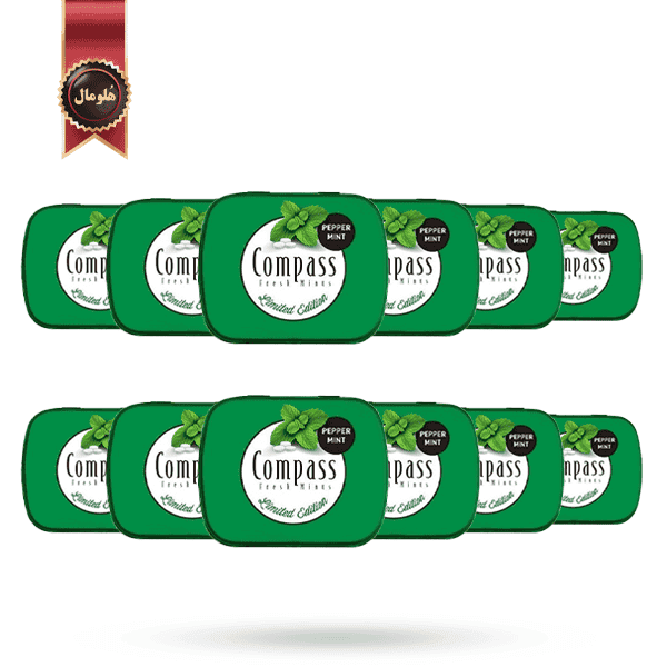 12 عدد قرص خوشبوکننده دهان کامپس compass مدل نعنا تند Pepper mint (اورجینال)