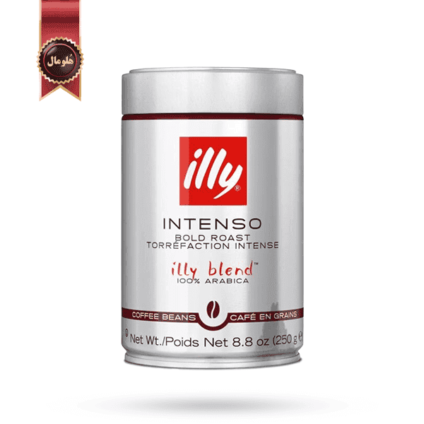 دانه قهوه قوطی ایلی illy مدل اینتنسو Intenso وزن 250 گرم (اورجینال)