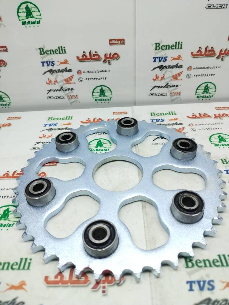 دنده (طبق) خورشیدی زنجیر چرخ عقب موتور تریل فلات طرح ktm کی تی ام (سایز 428)
