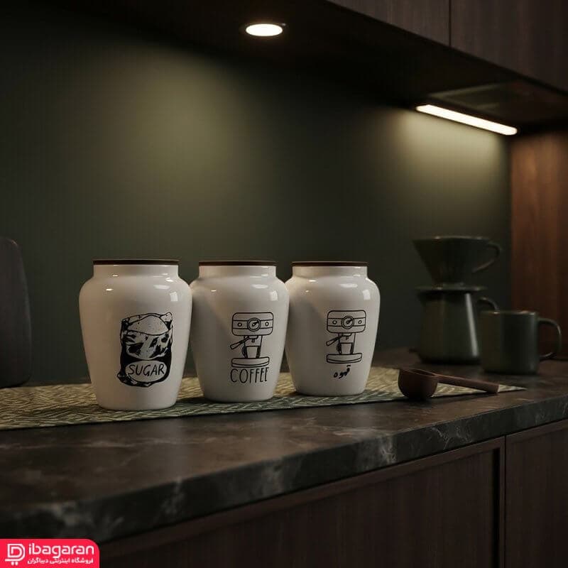 بانکه سرامیکی خمره ای سه عددی