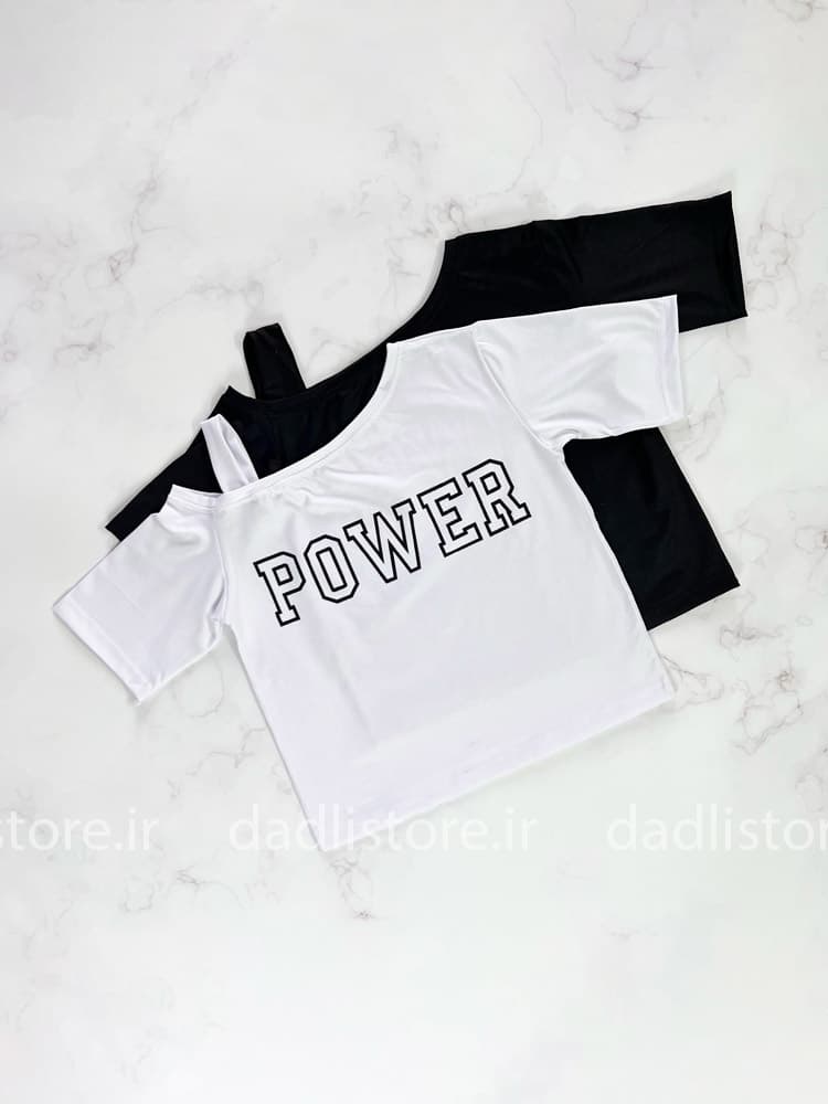 کراپ یقه رومی طرح POWER