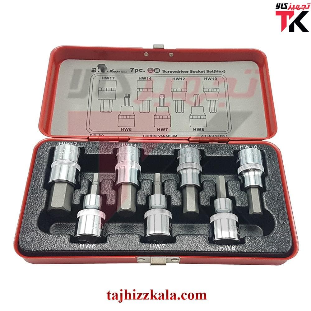 مجموعه 7 عددی پیچ گوشتی بکسی ای کرافت مدل 924007