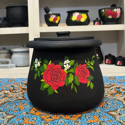 قابلمه سنگی 6 نفره طراحی شده | ظروف سنگی آقای سنگی | دیگ سنگی | دیزی سنگی | جهیزیه | هدیه تولد | ظروف سالم آشپزی طب سنتی