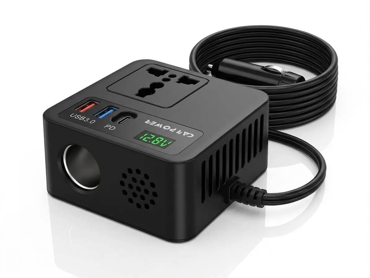 اینورتر و مبدل برق خودرو ۱۲ به ۲۲۰ ولت هوشمند Car Power