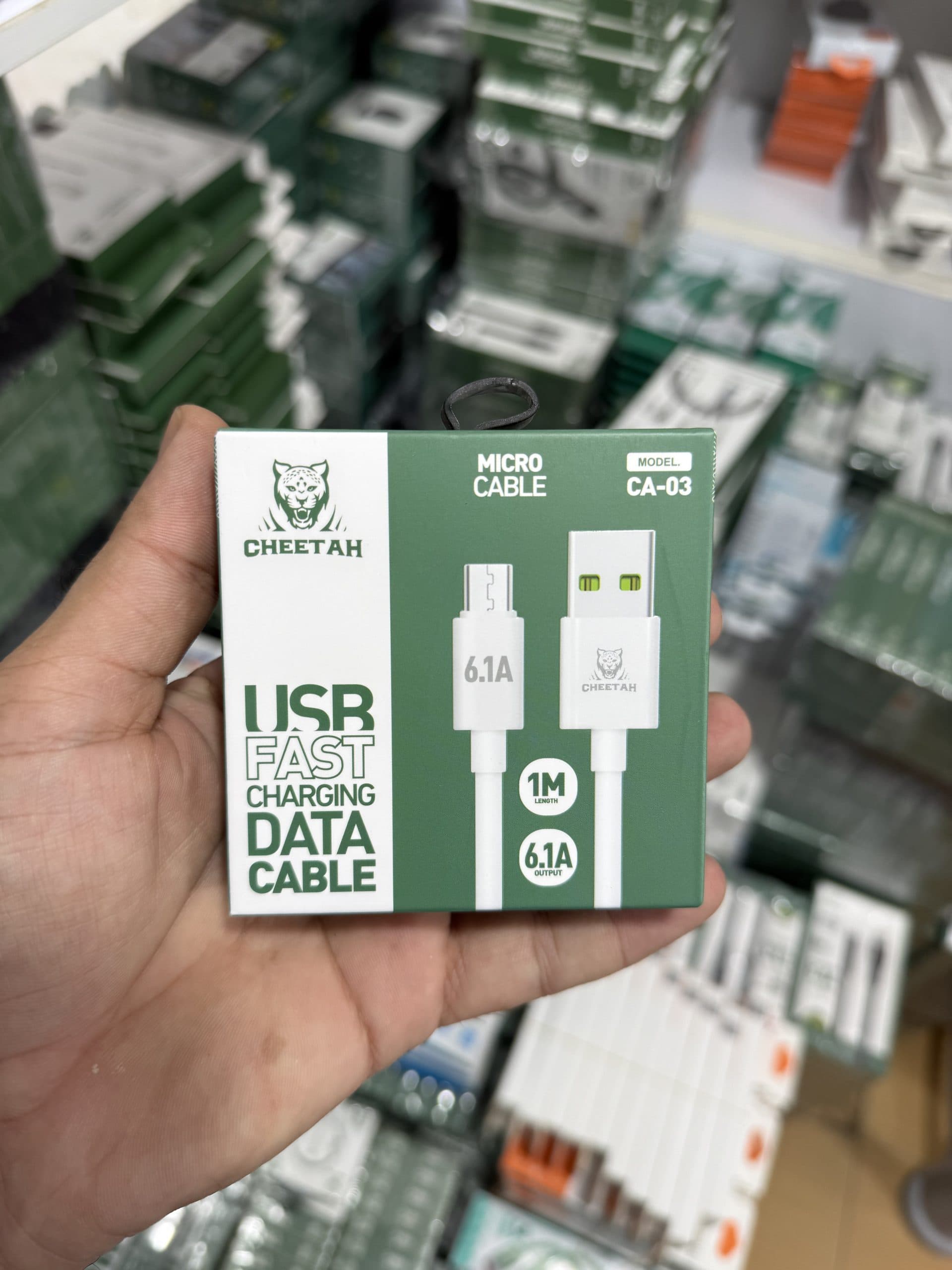 کابل شارژ سریع و دیتا میکرو USB چیتا مدل CA-03 (Cheetah CA-03) به طول ۱ متر اورجینال (عمده و تک)