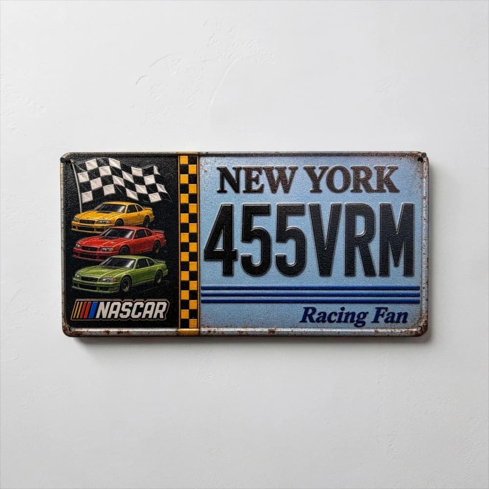 تابلو چوبی طرح nascar سایز 30×15