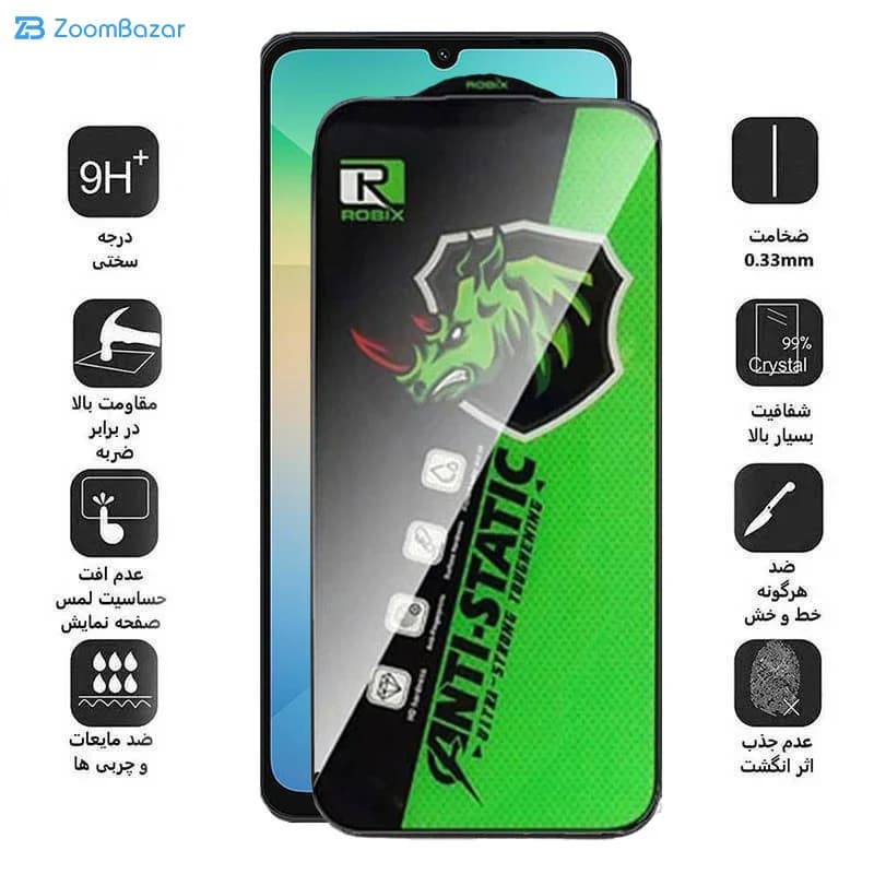 گلس اپیکوی مدل Rhino Robix مناسب برای گوشی موبایل سامسونگ Galaxy A06/F05/M05/F14 — تصویر ۳
