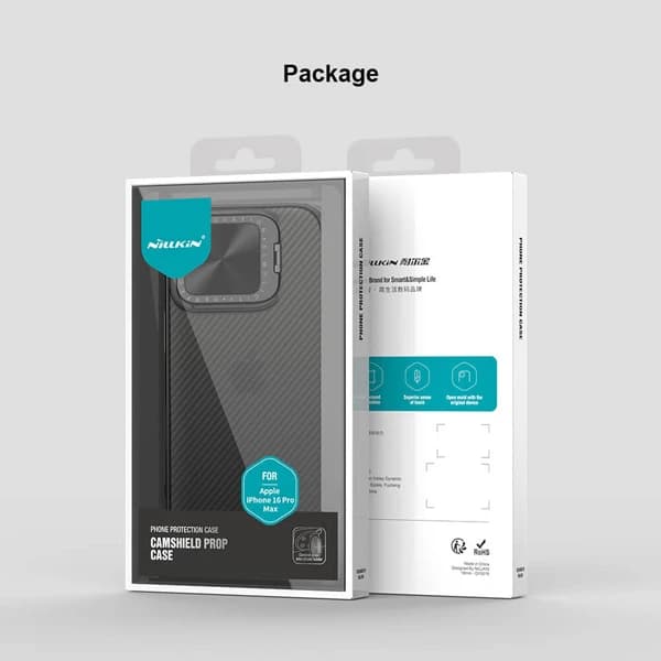 گارد نیمه شفاف کمرا استند iPhone 16 Pro مارک نیلکین مدل Camshield Prop Clear — تصویر ۲