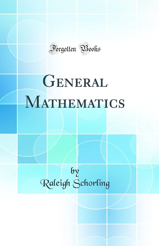 کتاب General Mathematics (ریاضیات عمومی) نسخه انگلیسی PDF