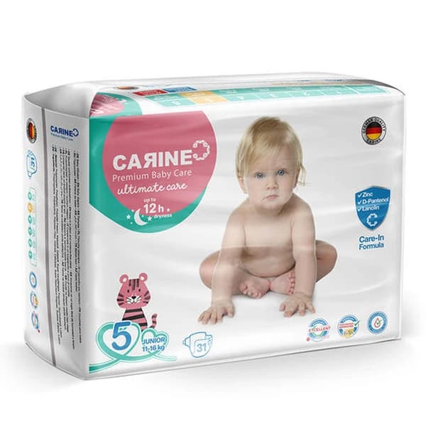 پوشک چسبی کارین سایز 5 بسته 31 عددی