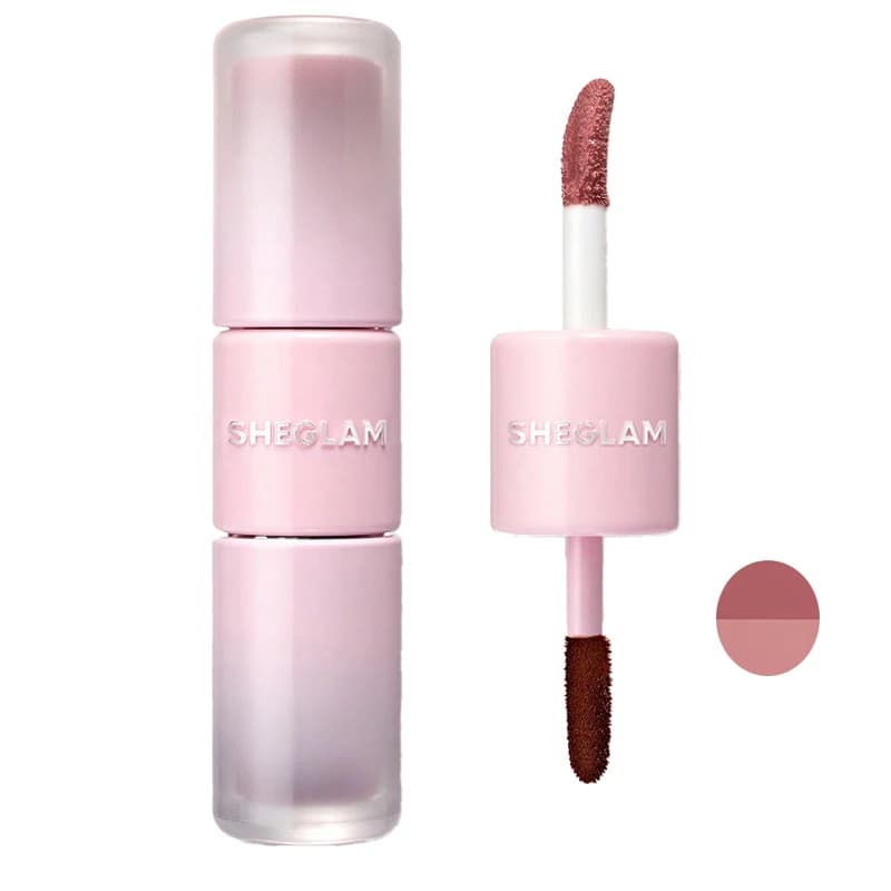 شیگلم لیپ گلاس خط لب پیل آف دوطرفه pink macaron 114
