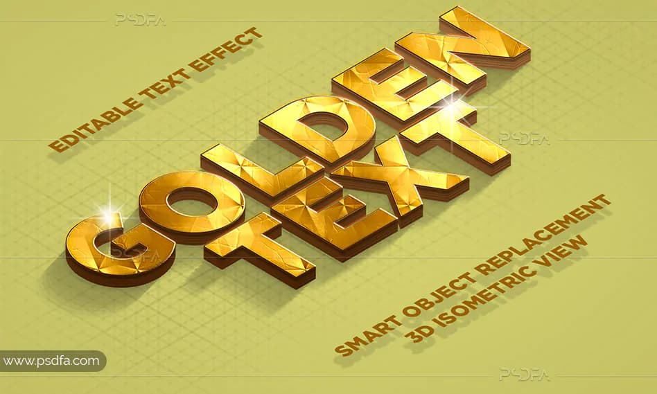 موکاپ متن سه بعدی (3D) لایه باز با فرمت PSD برای فتوشاپ
