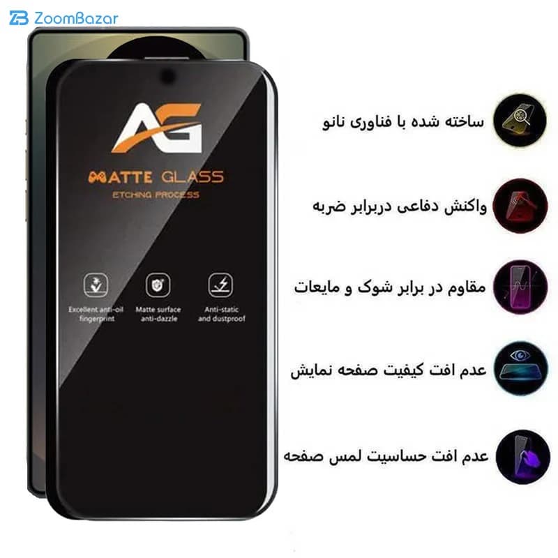 گلس مات اپیکوی مدل AG Matte Etching مناسب برای گوشی موبایل سامسونگ Galaxy S25 Ultra — تصویر ۶