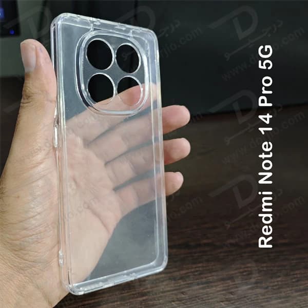 کریستال کاور تمام شفاف Xiaomi Redmi Note 14 Pro 5G — تصویر ۳