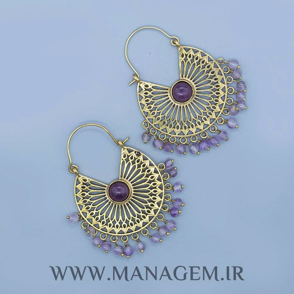 گوشواره آمیتیست