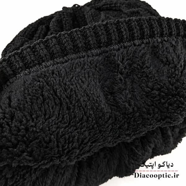کلاه تک مردانه خزدار مدل بافتنی کد 1237 — تصویر ۲