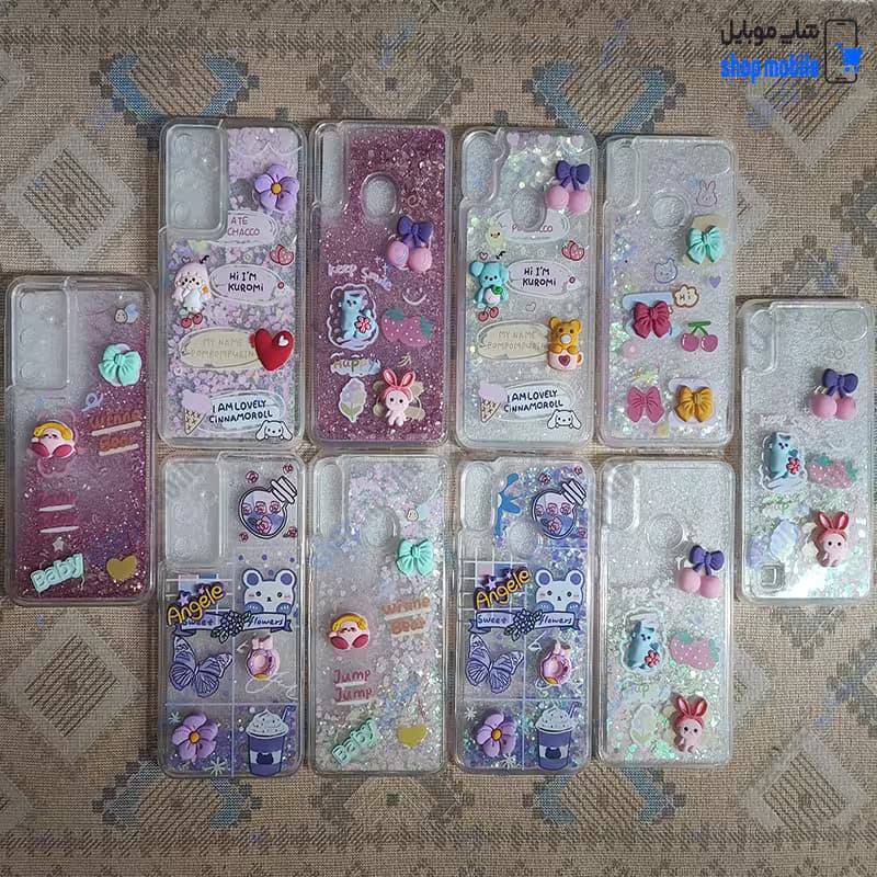 قاب گوشی آکواریومی اکلیلی شفاف عروسکی سه بعدی