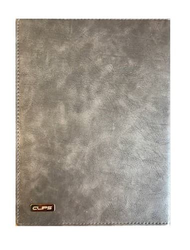 کلاسور 26 سوراخ چرم کلیپس کد 015 (طوسی تیره)