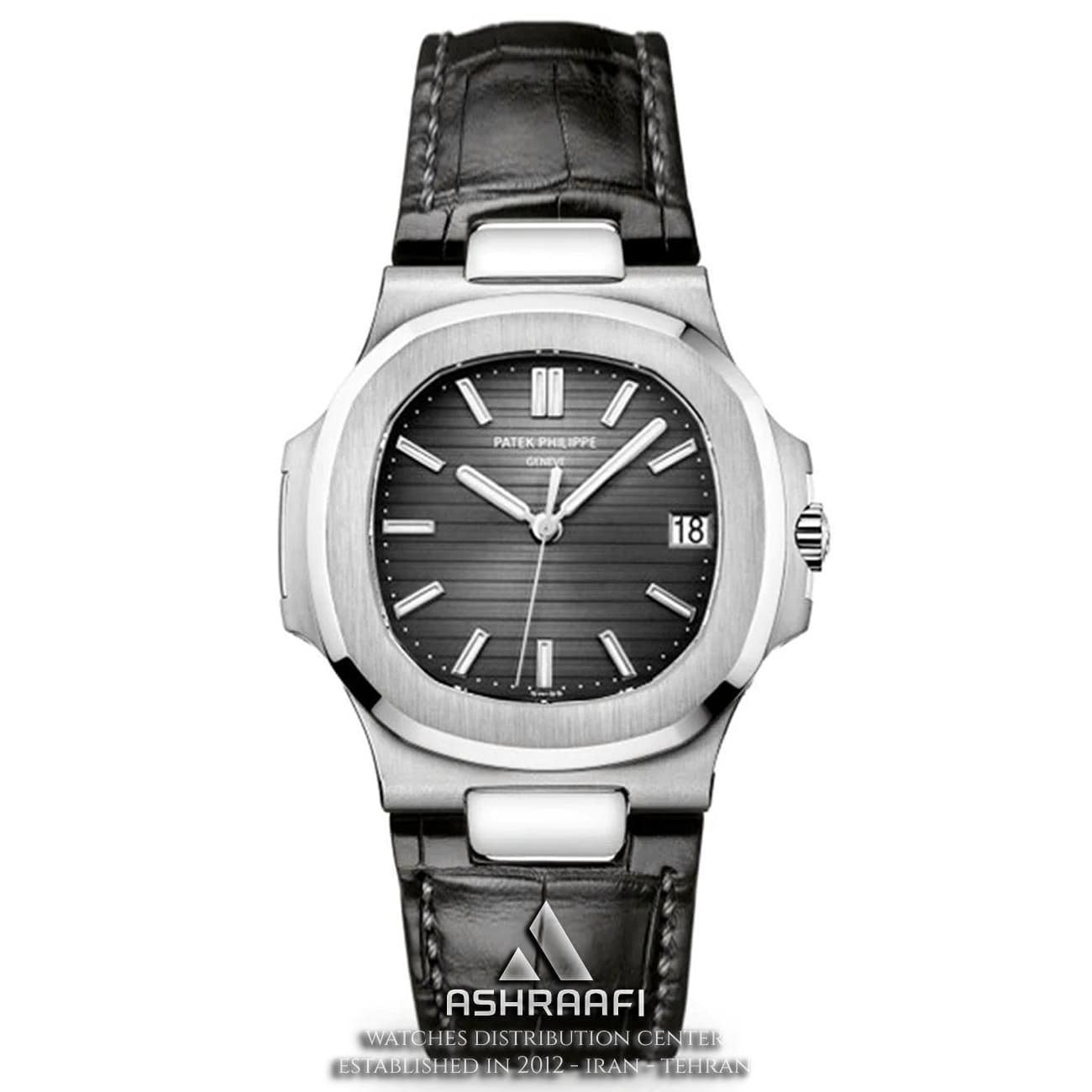 پتک فیلیپ ناتیلوس بند چرمی Patek Philippe Nautilus L-KS5
