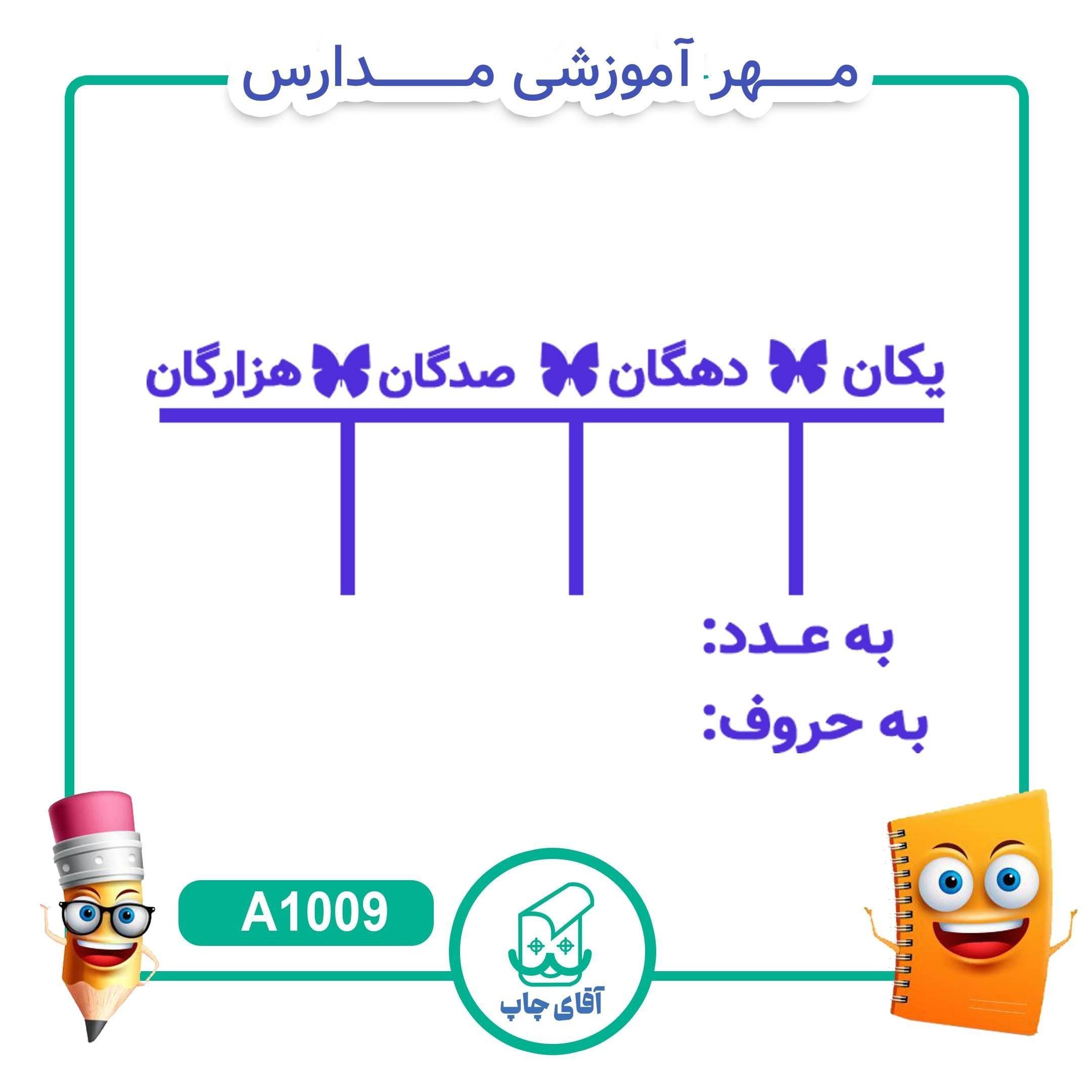 مهر آموزشی ارزش مکانی پایه سوم – ریاضی کد A1009