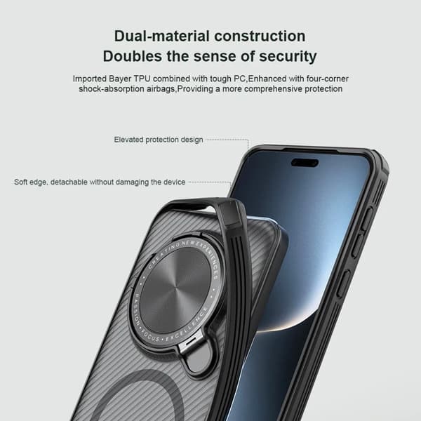 گارد مگ سیف نیمه شفاف کمرا استند Honor Magic7 مارک نیلکین مدل Camshield Prop Clear — تصویر ۵