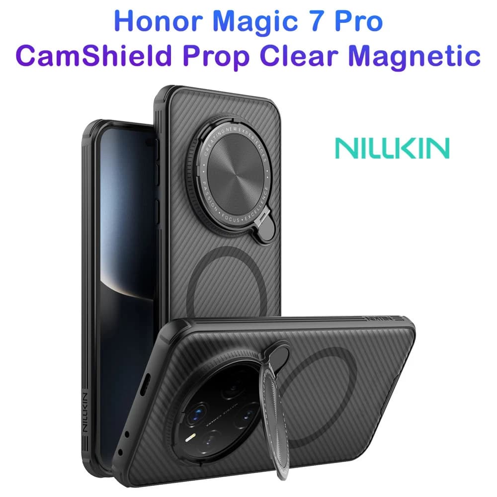 گارد مگ سیف نیمه شفاف کمرا استند Honor Magic7 مارک نیلکین مدل Camshield Prop Clear — تصویر ۹