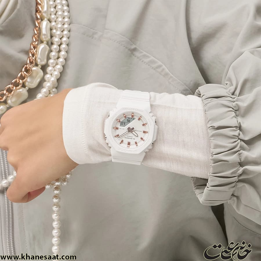 ساعت زنانه جی شاک کاسیو مدل GMA-P2100M-7A رنگ سفید — تصویر ۷