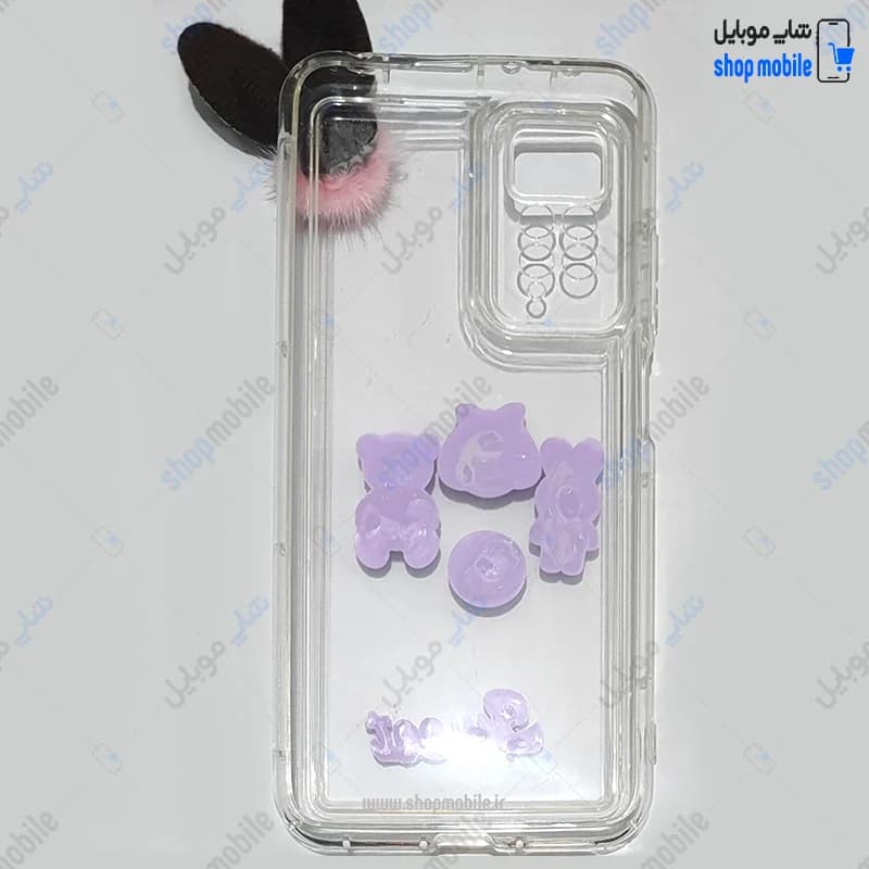 قاب گوشی شیائومی ردمی نوت 11 پرو (کاور طرح شفاف ژله ای مدل عروسکی برجسته سه بعدی پام پام دار) — تصویر ۵