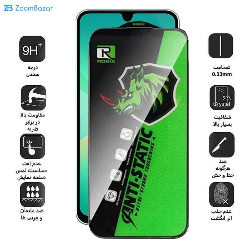گلس اپیکوی مدل Rhino Robix مناسب برای گوشی موبایل سامسونگ Galaxy A17 / A26 /A16 — تصویر ۵