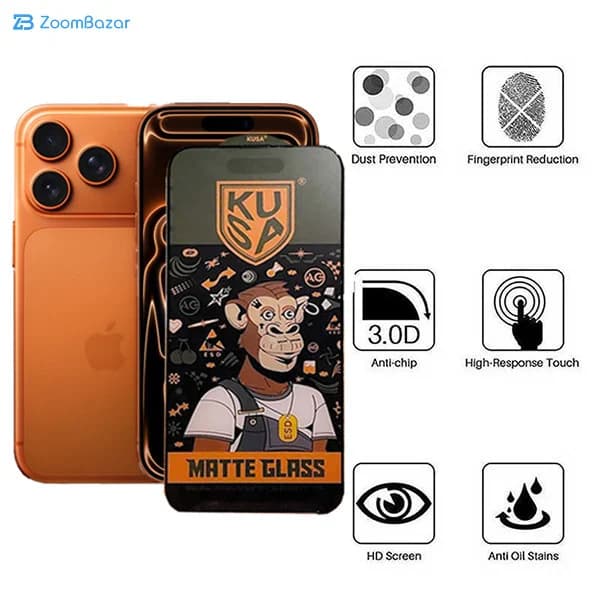 گلس مات اپیکوی مدل Monkey Matt مناسب برای گوشی موبایل اپل iPhone 17 Pro / 17 /16 Pro — تصویر ۵