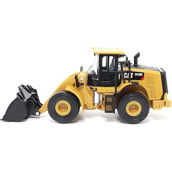 ماکت لودر چرخلاستیکی کاترپیلار CAT 950M با باکت و شاخک حمل الوار دایکست مسترز مقیاس 1:64