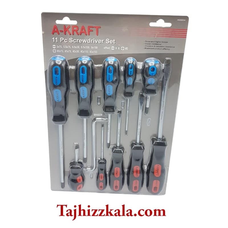 مجموعه 11 عددی پیچ گوشتی ای کرافت مدل A069004