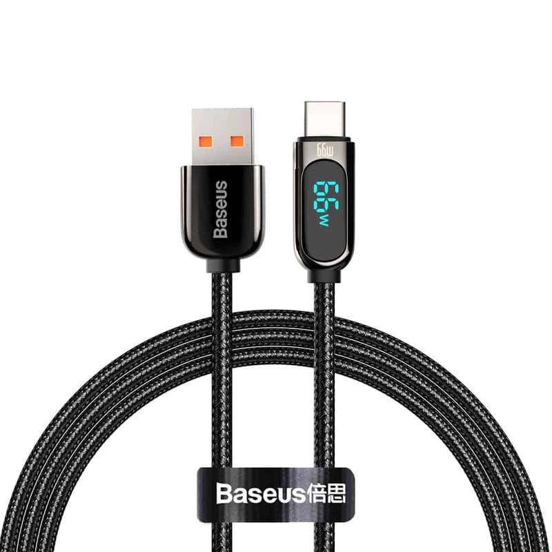 کابل تبدیل USB به USB-C باسئوس مدل Digital Display 66w طول 1 متر