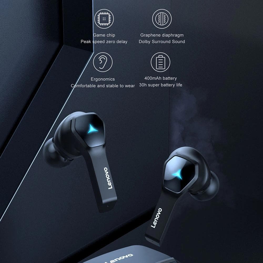 هدفون مخصوص بازی بلوتوثی لنوو مدل HAM HQ08 True Wireless Gaming Earbuds — تصویر ۲