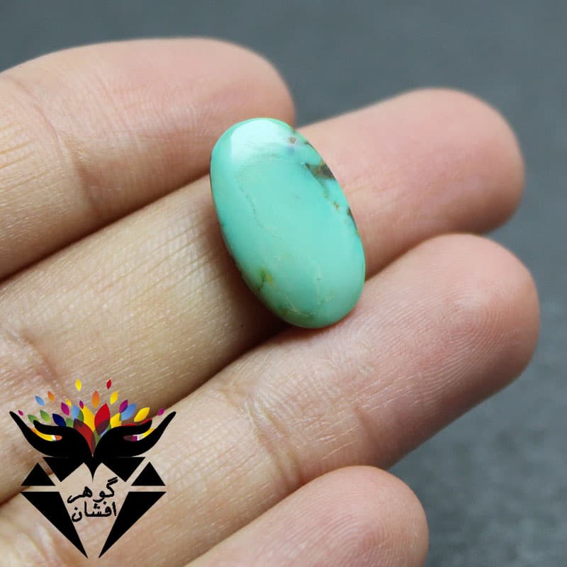 نگین فیروزه سبز نیشابوری اصل خوشرنگ کد N_2095