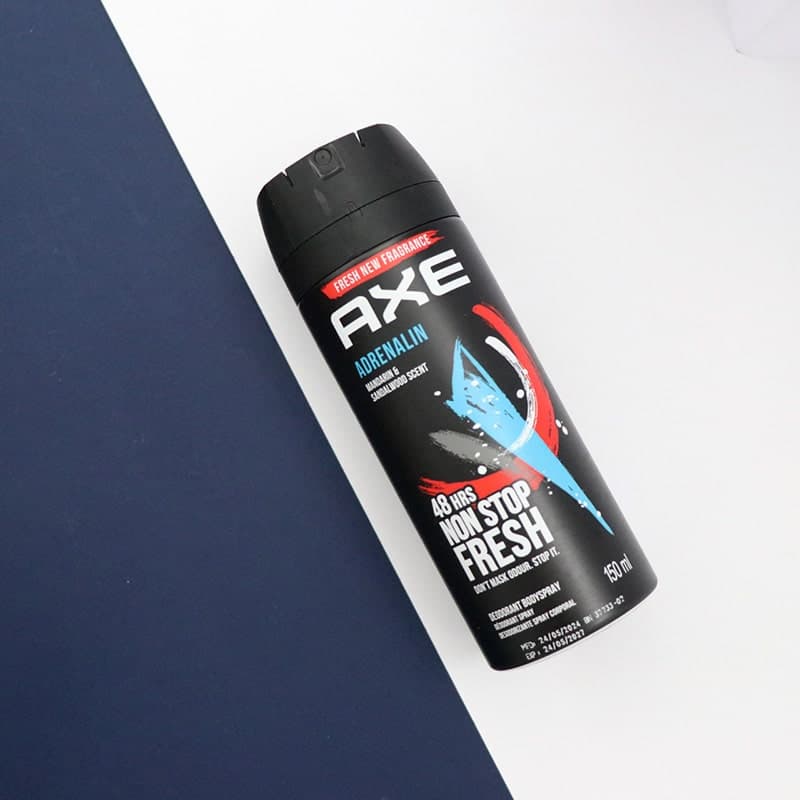 اسپری بدن اکس مردانه 150میل AXE ADRENALIN کد 91258
