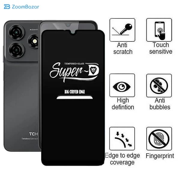 گلس اپیکوی مدل Super 5D مناسب برای گوشی موبایل تی سی اچ Redmi 14c/Poco C75 / TCH One — تصویر ۳