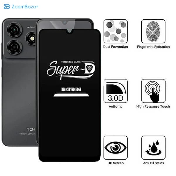 گلس اپیکوی مدل Super 5D مناسب برای گوشی موبایل تی سی اچ Redmi 14c/Poco C75 / TCH One — تصویر ۵