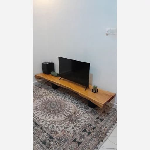 میز تلویزیون روستیک چوبی گردو کامنا مدل 13153018