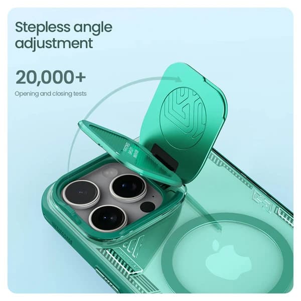 قاب کریستالی مگنتی کمرا استند iPhone 16 Pro مارک نیلکین مدل Iceblade Prop Magnetic — تصویر ۶