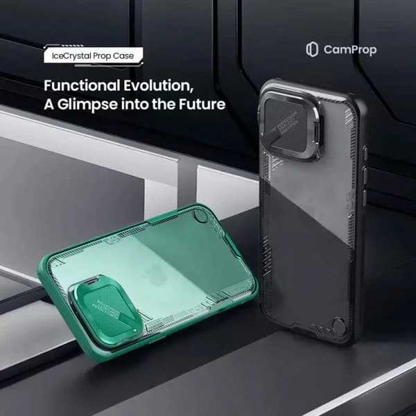 قاب کریستالی کمرا استند iPhone 16 مارک نیلکین مدل Iceblade Prop — تصویر ۸
