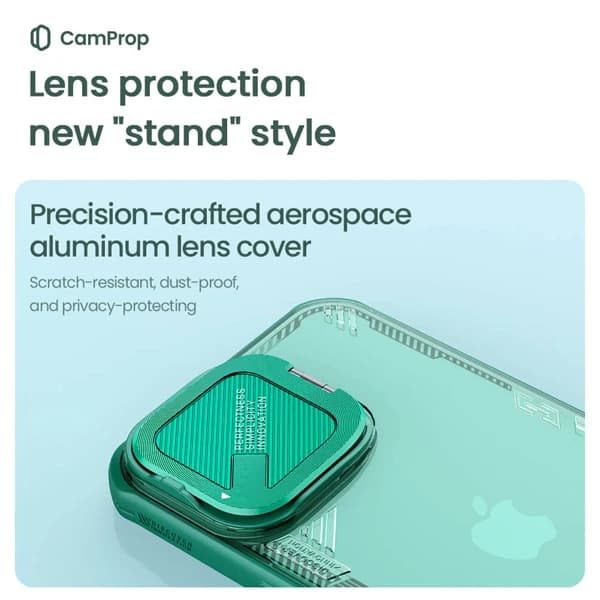 قاب کریستالی کمرا استند iPhone 16 مارک نیلکین مدل Iceblade Prop — تصویر ۳